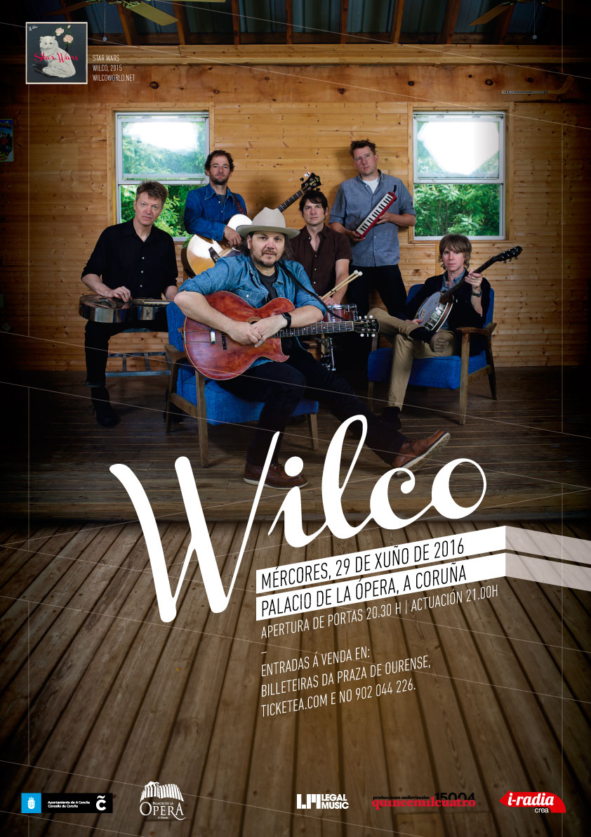 Cartaz Wilco. A Coruña